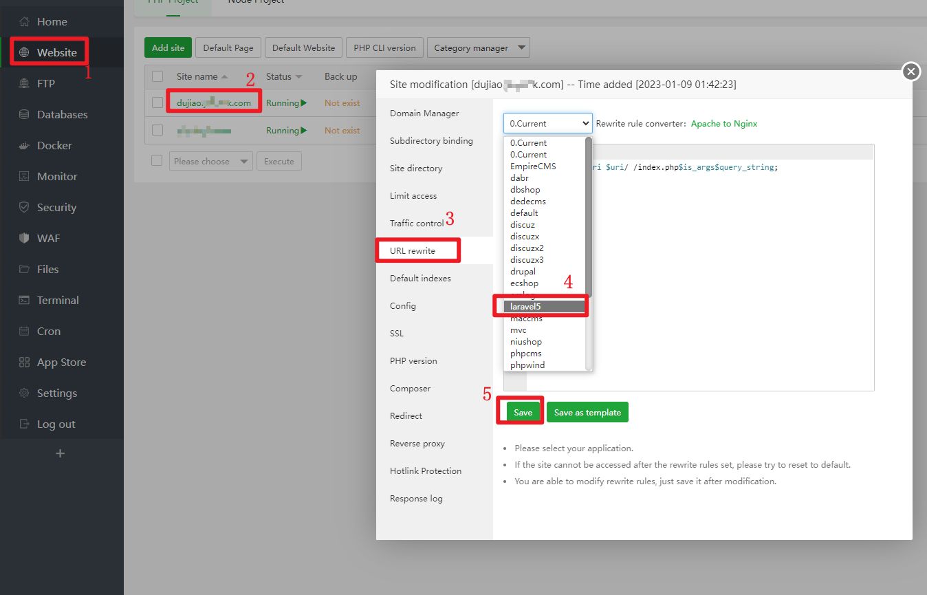 选laravel5