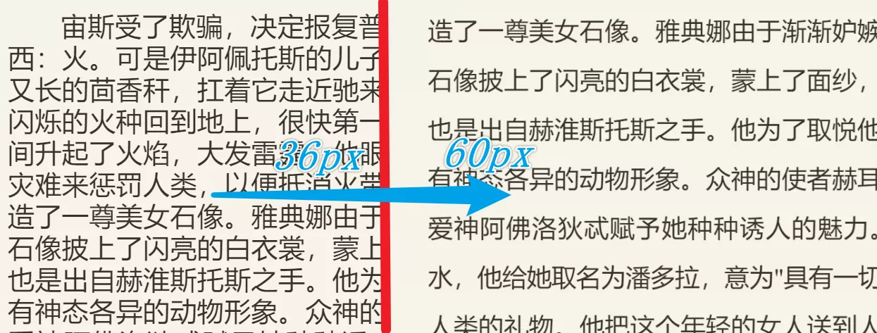 行间距对比